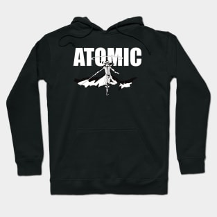 Most iconic moment from the Eminence in Shadow anime show in episode 5 - Cid Kagenou said I am ATOMIC in a cool black and white silhouette Hoodie